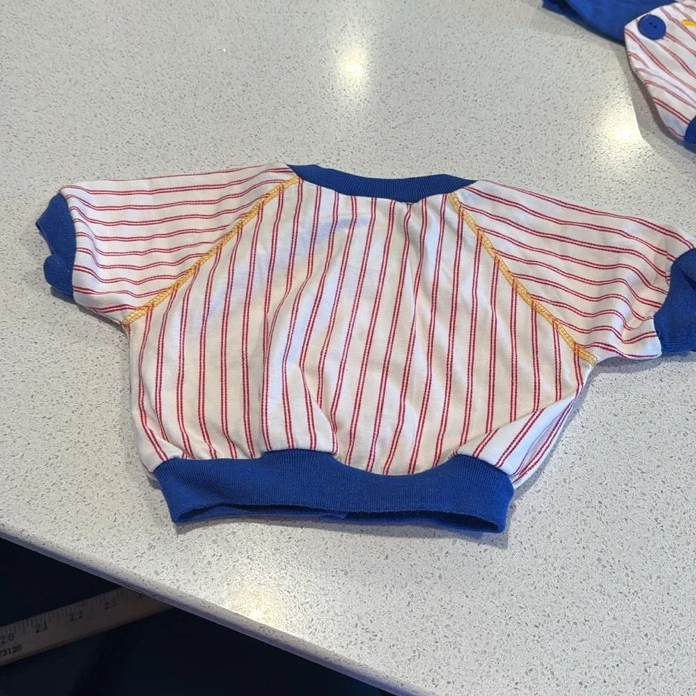 Vintage - Little by little baby 0-6 months baseball outfit - overalls and jacket
